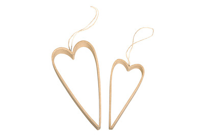 Image of Pappm. Quilling-Hänger FSC Recycled100%, Herzen, H:12-16cm,T:1,5-2cm,SB-Btl. 2St. bei JUMBO