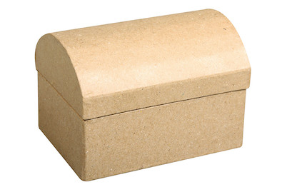 Image of Pappmaché Box: Truhe FSC Recycled 100%, 8x5,5x5,5cm bei JUMBO