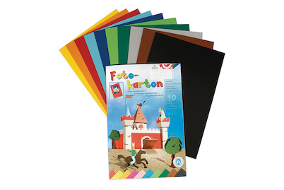 Image of Fotokarton - 10 Farben, 22x33cm, 300 g/m2, Block 10Blatt bei JUMBO