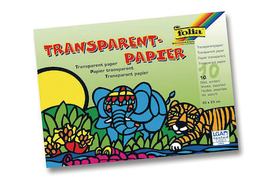 Image of Transparentpapier, 10 Farben, 20x30cm, 42g/m2, Block 10Bogen