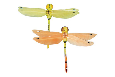 Image of Federlibelle 9 cm 2 Stück gelb/orange bei JUMBO