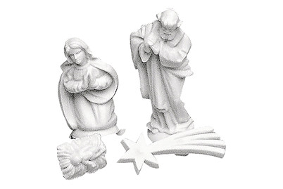 Image of Krippenfiguren Heilige Familie + Komet 40 mm bei JUMBO