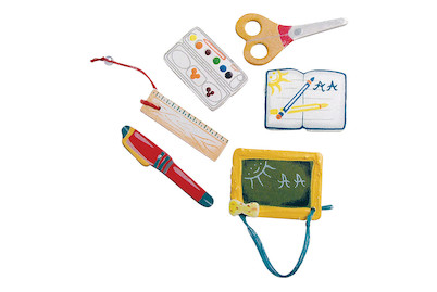 Image of Holzstreuteile: Schulanfang, 3-4 cm, SB-Btl 6Stück bei JUMBO
