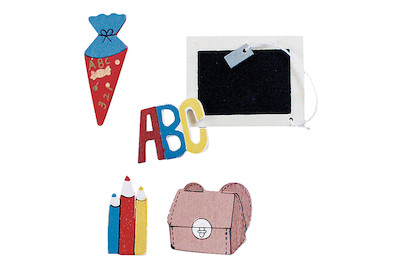 Image of Holzstreuteile: Schule, 2-4 cm, SB-Btl. 15 Stück bei JUMBO