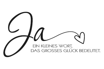 Image of Stempel Ja, ein kleines Wort... , 5x9cm bei JUMBO
