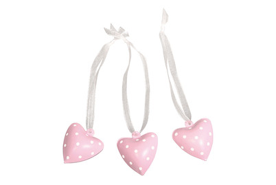 Image of Metall Glöckchen Herz, 3x2,5cm, m.Organza Hänger, SB-Btl 6Stück bei JUMBO