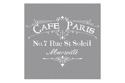 Image of Schablone Café Paris 30.5x30.5 cm