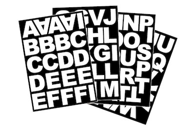 Image of Klebebuchstaben Blockschrift, 5cm, DIN A4, selbstkl., SB-Btl 4Blatt