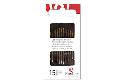 Image of Nadeln zum Nähen und Sticken, 4 Grössen, Blister 15Stück bei JUMBO
