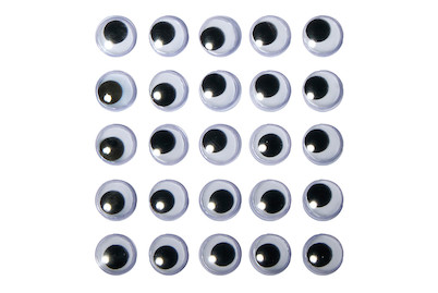 Image of Plastik-Wackelaugen selbstkleb., 10mm ø, SB-Btl 24Stück bei JUMBO