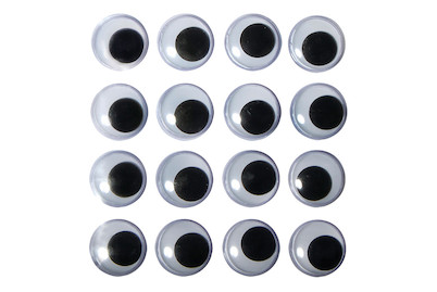 Image of Plastik-Wackelaugen selbstkleb., 15mm ø, SB-Btl 16Stück bei JUMBO