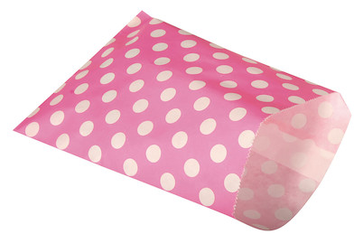 Image of Papiertütchen Lebensmittelecht, pink mit Punkten, SB-Btl 25Stück bei JUMBO