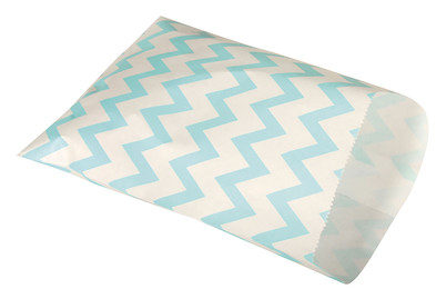 Image of Papiertütchen Lebensmittelecht, blau gezackt, SB-Btl 25Stück bei JUMBO