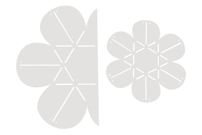 Image of Papierschablone Blüte 2-teilig bei JUMBO