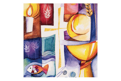 Image of Serviette - Farbenfrohe Konfirmation, 33x33cm, Pack 20Stück bei JUMBO