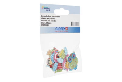 Image of Streuteile Eule 3.5 cm 6St Sperrholz sortiert bei JUMBO