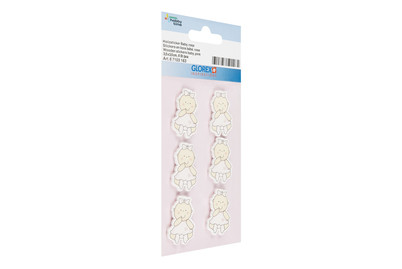 Image of Holzsticker Baby rosa, Linde 3.5 x 3.5 cm 6 St bei JUMBO
