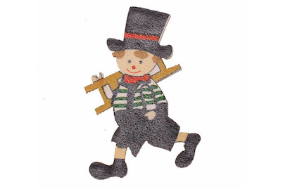 Image of Streuteile Kaminfeger 4 cm 6St Sperrholz schwarz bei JUMBO