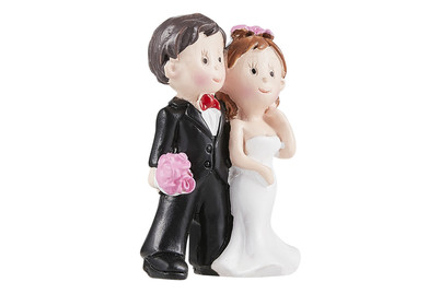 Image of Hochzeitspaar Deko, 5 cm mit Rosen Kunstharz bei JUMBO