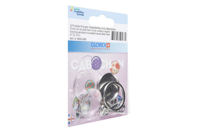 Image of Schlüsselanhänger doppelseitig rund silberfarben Ø 32 mm bei JUMBO