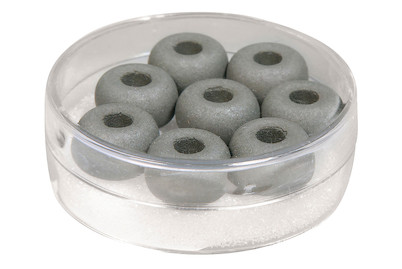 Image of Silk-Bead Glas Grosslochperle, 11mm ø, Loch ø4mm, Dose 8Stück bei JUMBO