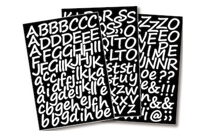 Image of Klebebuchstaben Schreibschrift, 3cm, DIN A4, selbstkl., SB-Btl 3Blatt