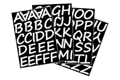 Image of Klebebuchstaben Schreibschrift, 5cm, DIN A4, selbstkl., SB-Btl 4Blatt
