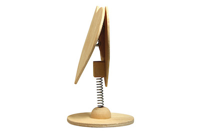 Image of Holz Ständer Herz Clip FSC Mix Credit, 8x7,4x10,5cm, mit Feder bei JUMBO