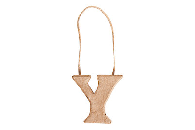 Image of Pappmaché Buchstabe Y FSC Recycled 100%, 4x4,1x1cm, mit Hänger bei JUMBO