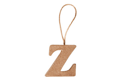Image of Pappmaché Buchstabe Z FSC Recycled 100%, 4x3,5x1cm, mit Hänger bei JUMBO