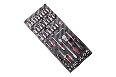 Image of Kraftwerk Steckschlüssel-Einlage, 1/4“, 46-tlg. bei JUMBO