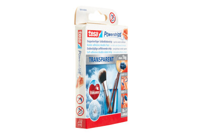 Image of Tesa Powerstrips Strips max. 1 kg transparent bei JUMBO