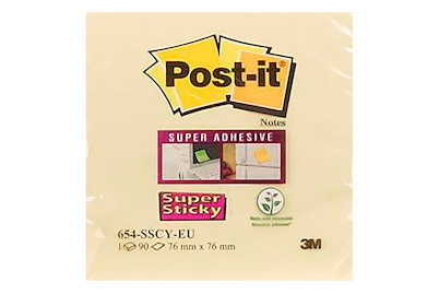 Image of Post-it Super Sticky 76x76 mm gelb, 6 Stück
