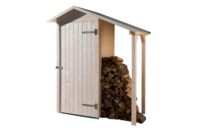 Image of Weka Gartenschrank mit Schleppdach (163x58x196cm), Holz natur bei JUMBO