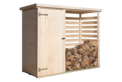 Image of Weka Gartenschrank Maxim mit Laggerraum (240x90x193cm), Holz natur bei JUMBO