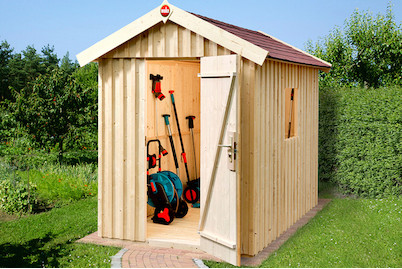 Image of Weka Gartenhaus Schwedenhaus Natur 2 (246 x 162 cm), holz bei JUMBO