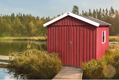 Image of Weka Gartenhaus Schwedenhaus Rot 3 (246 x 240 cm), holz bei JUMBO