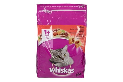 Image of Whiskas 1+ Trocken-Katzenfutter Rind