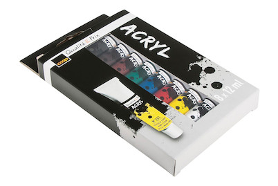 Image of Acrylfarben Qualité&Prix 8 Farben x 12 ml Künstler-Set bei JUMBO