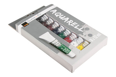 Image of Aquarellfarben Qualité&Prix 8 Farben x 12 ml Künstler-Set bei JUMBO