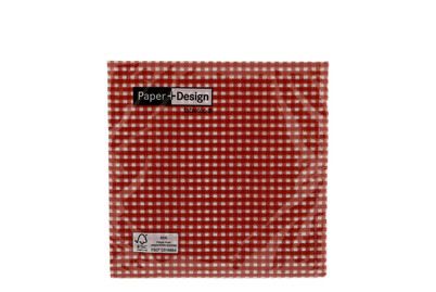 Image of Servietten Vichy 33cm rot 20 Stück bei JUMBO