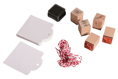 Image of Mini Holz Stempelset-Aromatische Kräuter, 5 St.2x2x2,5cm+Zubehör/DS bei JUMBO