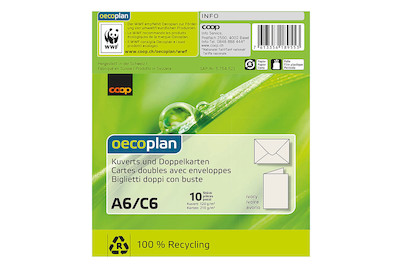 Image of Oecoplan Kuverts und Doppelkarten A6/C6 ivoire 10/10 Stk.