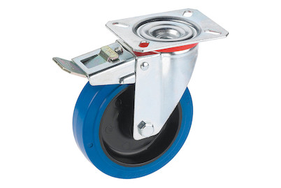 Image of Transportgerätelenkrolle mit Feststeller und Platte bei JUMBO