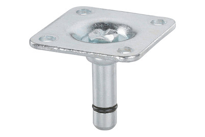 Image of Platte, 38 x 38 mm, verzinkt, Stift 8 mm bei JUMBO