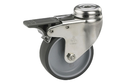 Image of Apparatelenkrolle mit Feststeller und Rückenloch 10.2 mm bei JUMBO