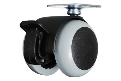 Image of Parkettdoppelrolle mit Platte 38x38 mm bei JUMBO