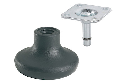 Image of Möbelgleiter Kunststoff mit Platte 38x38 mm bei JUMBO