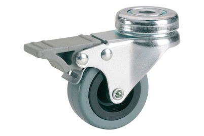 Image of Apparatelenkrolle mit Feststeller, Rückenloch 10.2 mm bei JUMBO