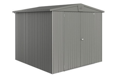 Image of Biohort Gerätehaus Europa 4 (244 x 228 cm), stahlblech grau bei JUMBO